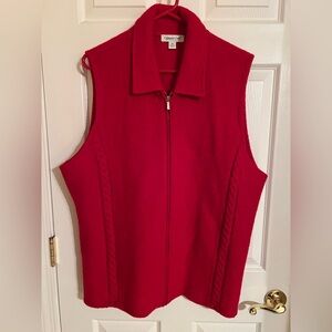 Coldwater Creek Vibrant Red Wool Vest